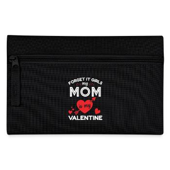 My mom is my valentine - Pencil Case - black - Front