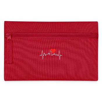 Leipzig Skyline Heartbeat Leipzig Heart Leibzsch - Pencil Case - red - Front