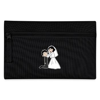 Married funny - Pencil Case - black - Front