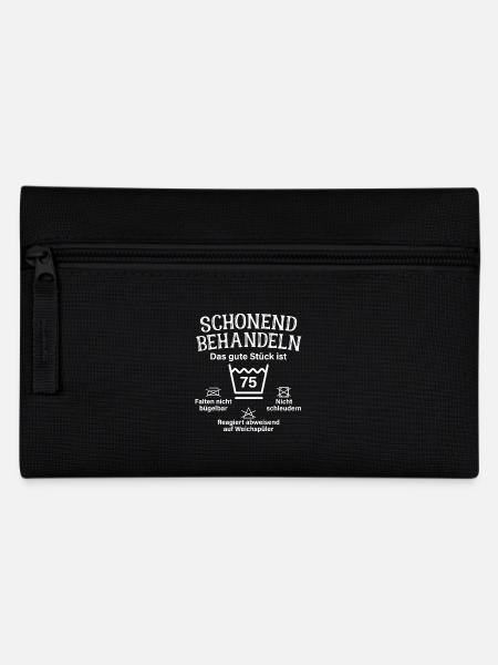 Schonend Behandeln Geschenk Zum 75. Geburtstag - Federtasche - Schwarz