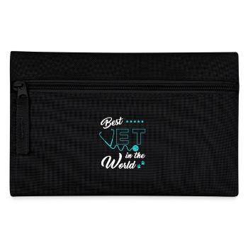 Tierarzt Geschenk Spruch Bester Tierarzt - Federtasche - Schwarz - Vorne