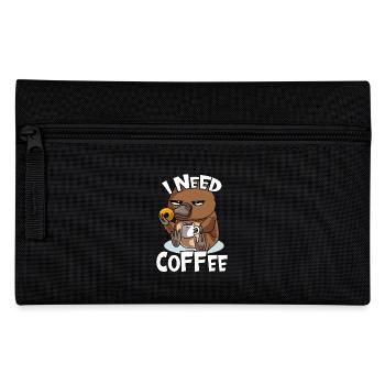 Tired platypus says I need coffee now - Pencil Case - black - Front