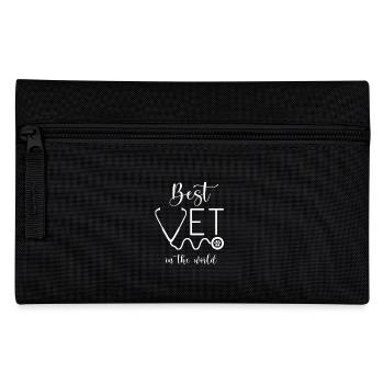 Tierarzt Geschenk Spruch Bester Tierarzt - Federtasche - Schwarz - Vorne