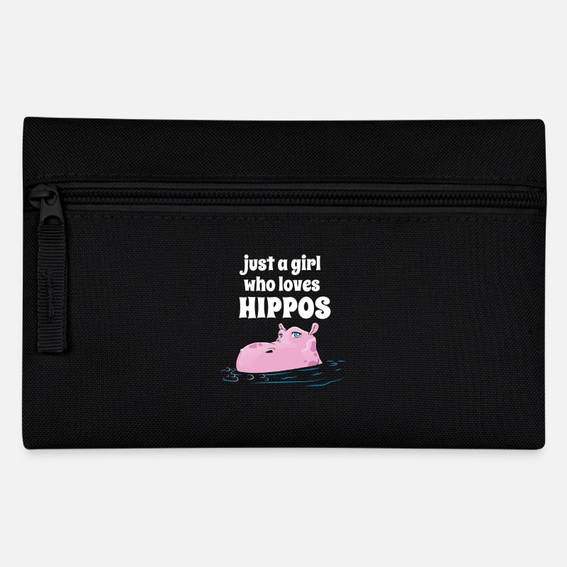 Hippo Hippo Lovers - Pencil Case - black
