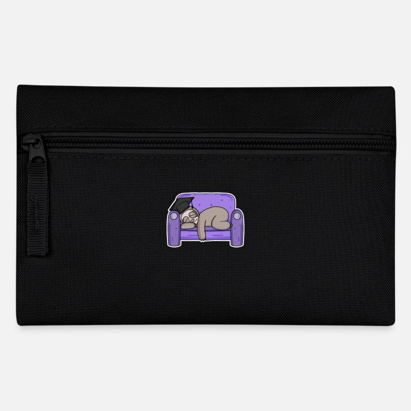 Faultier Student lustig - Federtasche - Schwarz