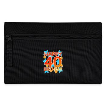 40 Jahre Geburtstag Geschenkidee - Federtasche - Schwarz - Vorne