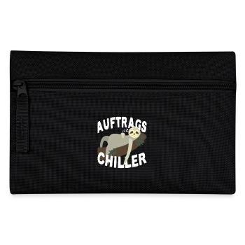 Auftragschiller Faultier Geschenk Auftrags Chiller - Federtasche - Schwarz - Vorne
