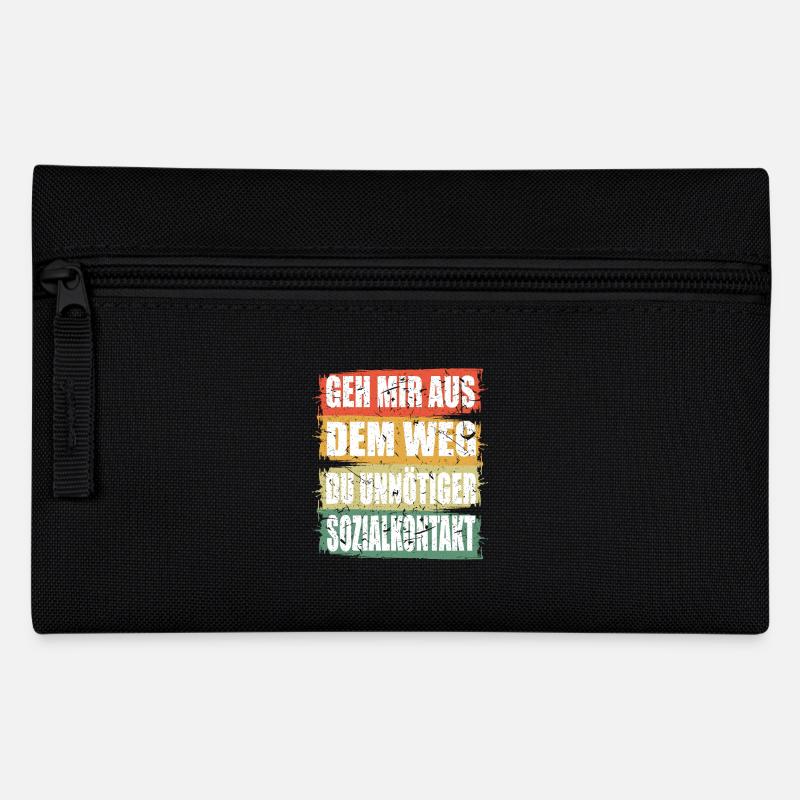 Unnötiger Sozial Kontakt - Federtasche - Schwarz