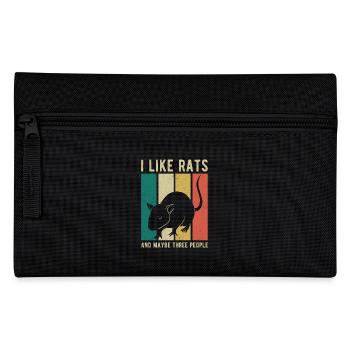 Rat saying funny - Pencil Case - black - Front