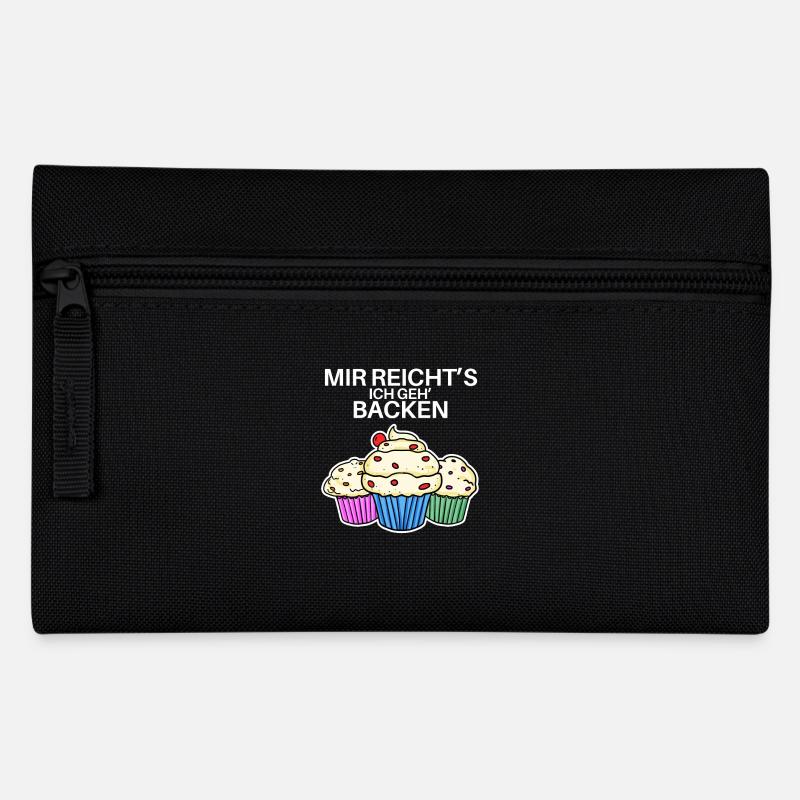 Mir reichts ich geh Backen Lustig Bäcker Geschenk - Federtasche - Schwarz