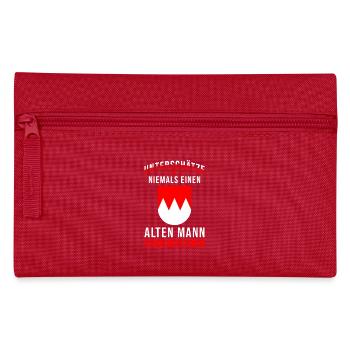 Franken Franke Spruch lustig Alter Mann - Federtasche - Rot - Vorne