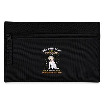 Labrador Glitzer - Federtasche - Schwarz - Vorne
