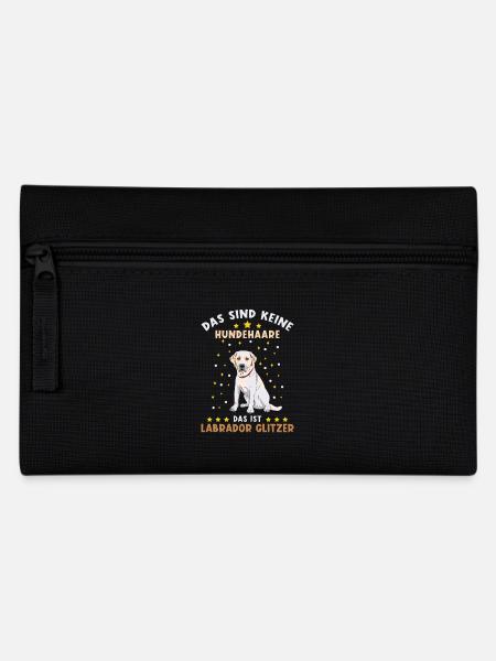 Labrador Glitzer - Federtasche - Schwarz