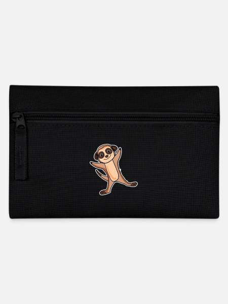 Erdmännchen Sticker - Federtasche - Schwarz