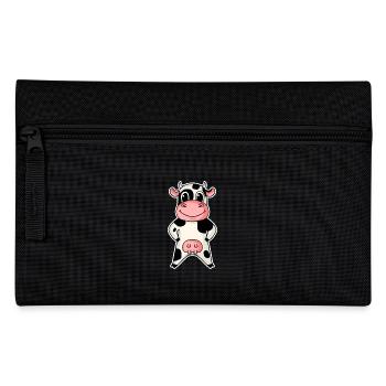 Cow Farmer Farming Illustration - Pencil Case - black - Front