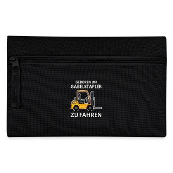Staplerfahrer Gabelstapler Stapler - Federtasche - Schwarz - Vorne