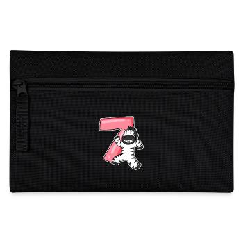 Zebra 7 years old children's birthday - Pencil Case - black - Front
