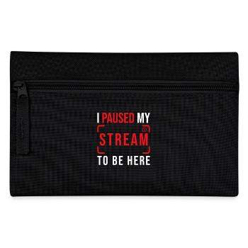 Streamer Streaming Livestream Geschenk - Federtasche - Schwarz - Vorne