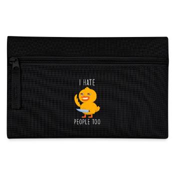 Canard avec un couteau Je déteste les gens - Trousse - noir - Devant