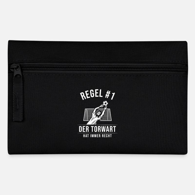 Torwart Spruch Geschenk Torwart Fußball - Federtasche - Schwarz
