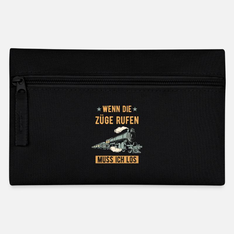 Zug Modelleisenbahn Eisenbahner - Federtasche - Schwarz