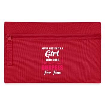 Burpees Fitness Training Saying - Pencil Case - red - Front