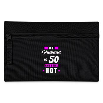 Husband 50 Birthday Gift - Pencil Case - black - Front