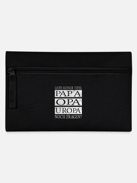 Papa Opa Uropa - Federtasche - Schwarz