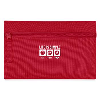 Rave Raver Techno Electro Musique - Trousse - rouge - Devant