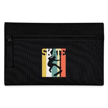 Skaten Skater Skate Vintage - Federtasche - Schwarz - Vorne