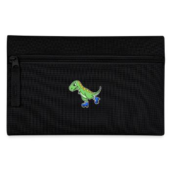 Inline Skating Dinosaurier - Federtasche - Schwarz - Vorne