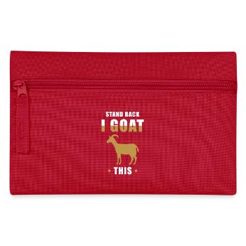 Chèvre Dicton drôle bouc mot - Trousse - rouge - Devant