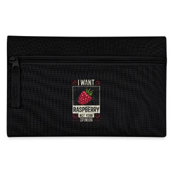 Himbeere Spruch lustig - Federtasche - Schwarz - Vorne