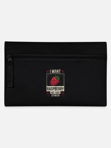 Himbeere Spruch lustig - Federtasche - Schwarz