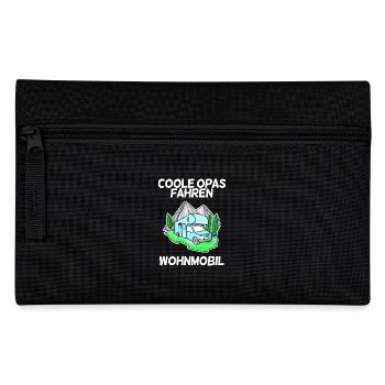 Coole Opas Fahren Wohnmobil | Camping Geschenk - Federtasche - Schwarz - Vorne