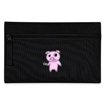 Gangster pig with weapon - Pencil Case - black - Front