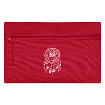 Sternzeichen Native American Bär - Federtasche - Rot - Vorne