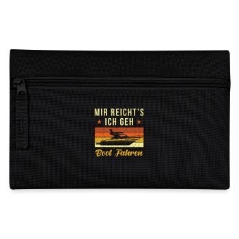 Mir reichts Boot fahren - Federtasche - Schwarz - Vorne