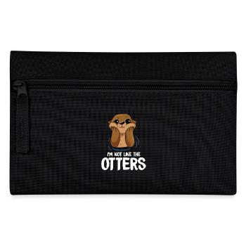 Cute Otter Cartoon for Unique Animal Lovers - Pencil Case - black - Front