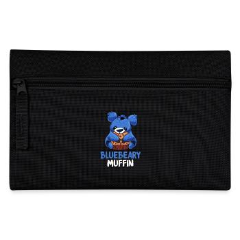 Sweet Bluebeary Muffin Cartoon for those with a sweet tooth - Pencil Case - black - Front