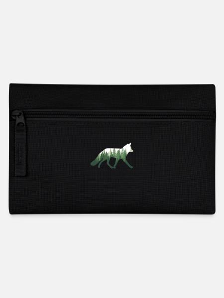 Fuchs Natur Wald - Federtasche - Schwarz