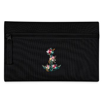 Anchor Flowers - Pencil Case - black - Front