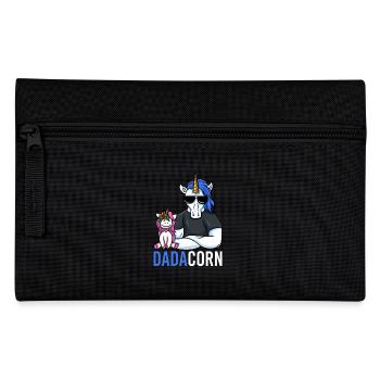 Cool Dadacorn Dad Unicorn Gift for Father's Day - Pencil Case - black - Front