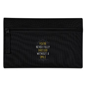 Lachen Spruch - Federtasche - Schwarz - Vorne