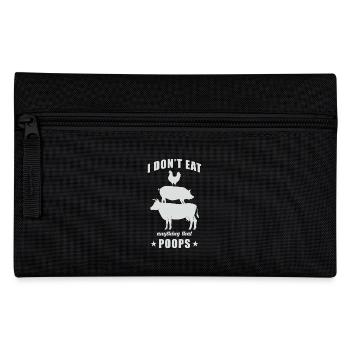 Vegetarier Geschenk - Federtasche - Schwarz - Vorne