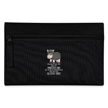 Schwarzes Schaf lustiger Spruch - Federtasche - Schwarz - Vorne