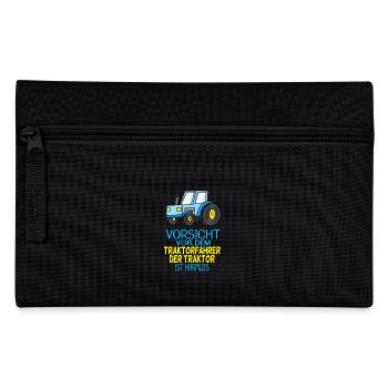 Trecker Traktorfahrer Geschenk - Federtasche - Schwarz - Vorne