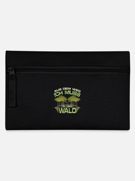 Muss in den Wald - Federtasche - Schwarz