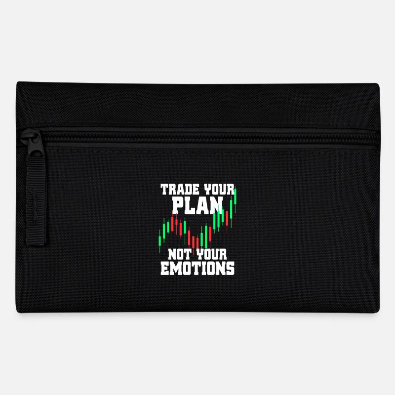Trade Your Plan Not Your Emotions Aktien Trader - Federtasche - Schwarz