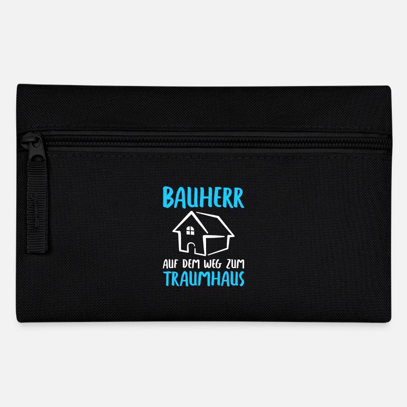 Bauherr Auf dem Weg zum Traumhaus Bauherren - Federtasche - Schwarz